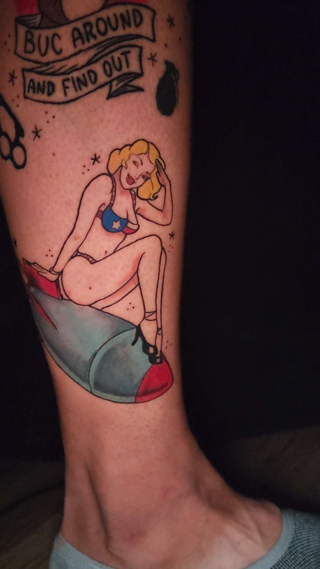 Pinup Girl on a Rocket